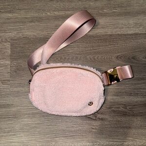 Lululemon Pink Sherpa Belt Bag